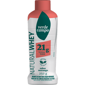 IOGURTE VERDE CAMPO WHEY LACFREE 21G PROT 250G MORANGO